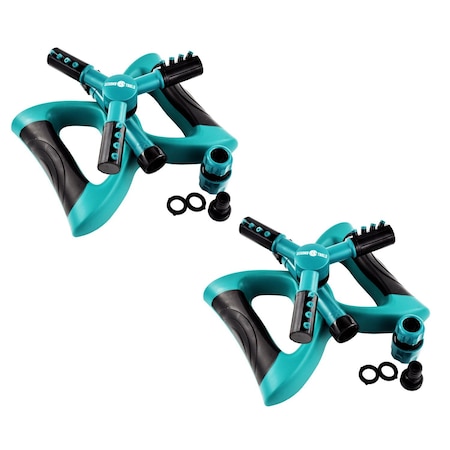 Segomo Tools 360 Degree Automatic Rotating Garden Lawn Water Sprinkler Irrigation System 1& 2 Packs GS360-2